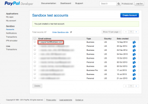 PayPal Developer Portal - Account Created