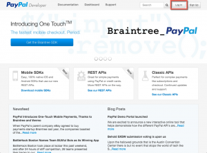 PayPal Developer Portal - Home Page