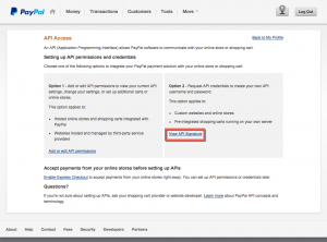 PayPal - View API Signature Link